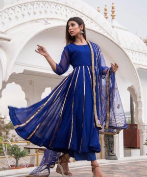 GEORGETTE WITH EMBROIDERD WORK KURTIS AT BEST PRICE IN INDIA