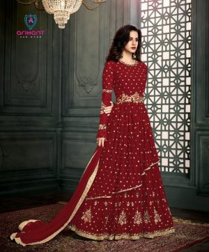 ARIHANT DESIGNER VIDHISHA GOLD IN SINGLE SALWAR SUITS WHOLESALER