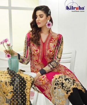 KILRUBA ASIF & NABEEL FESTIVE LAWN 2019 IN SINGLE