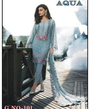 AQUA 101 SKY BLUE COLOR PAKISTANI SUITS SUPPLIER