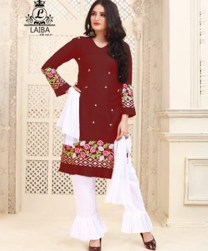 LAIBA LUXURY PRET AM VOL 21 MAROON