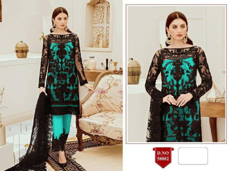 LATEST PAKISTANI GEORGETTE SUIT 58002 WHOLESALE