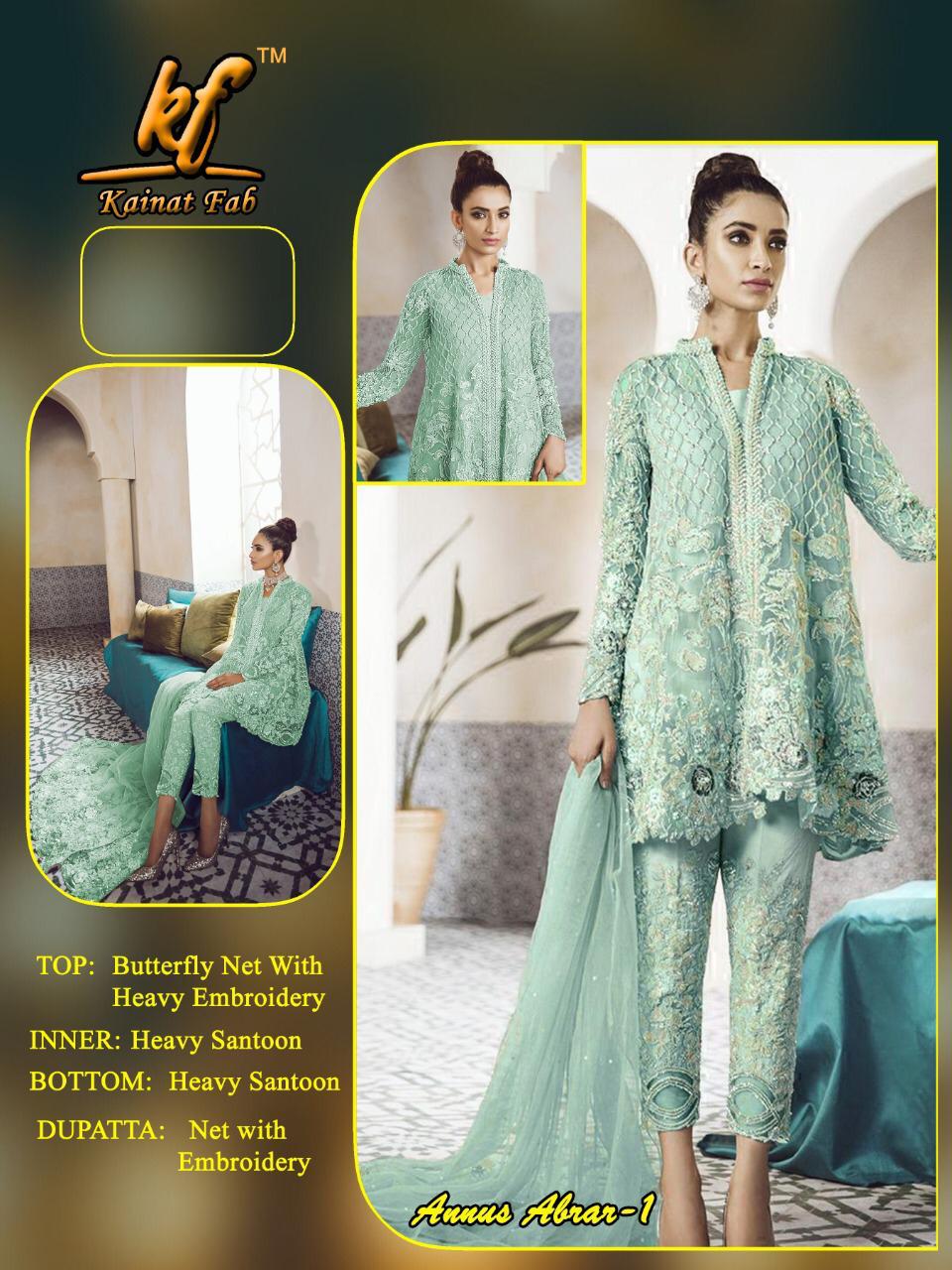 KAINAT FAB ANNUS ABRAR BLUE WHOLESALE PRICE