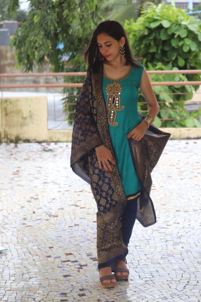 COTTON SALWAR KAMEEZ WITH BANARASI DUPATTA 01
