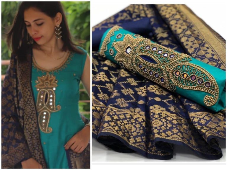 COTTON SALWAR KAMEEZ WITH BANARASI DUPATTA 01