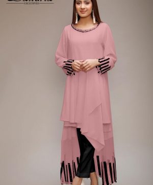LAXURIA TRENDZ DESIGNER TUNIC ONION PINK COLOR KURTI