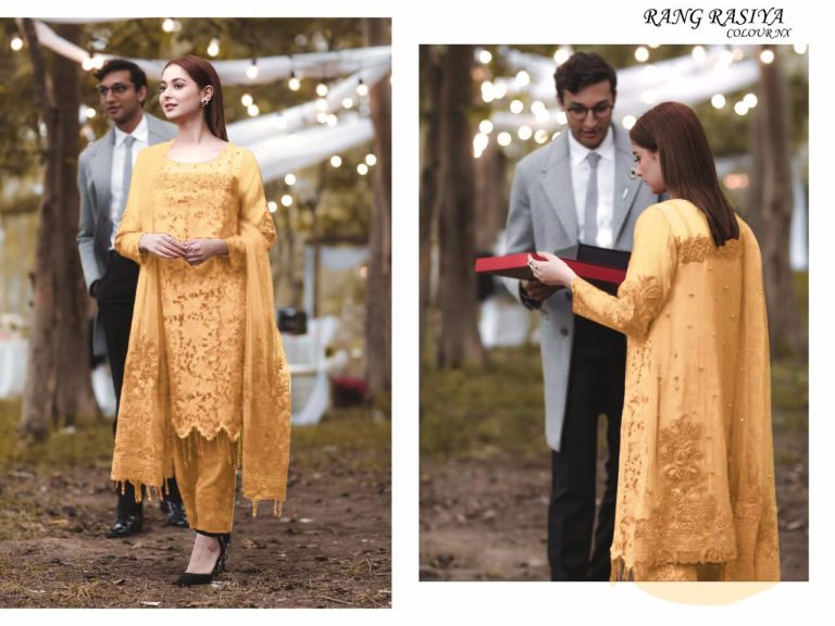 RANG RASIYA YELLOW PAKISTANI SUITS WHOLESALER