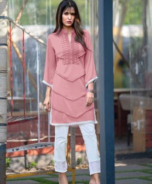 ZARA STUDIO PINK TUNICS WITH CIGARETTE PANTS