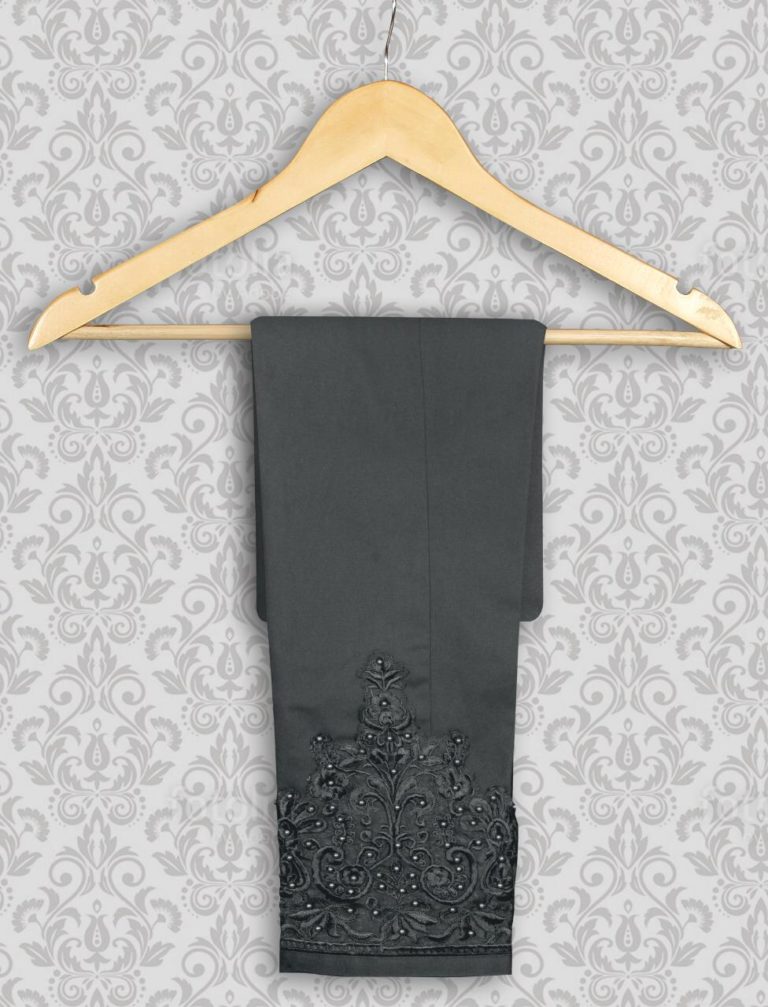 Buy Women Black Skinny Fit Printed Silk Cigarette Trousers online   Looksgudin