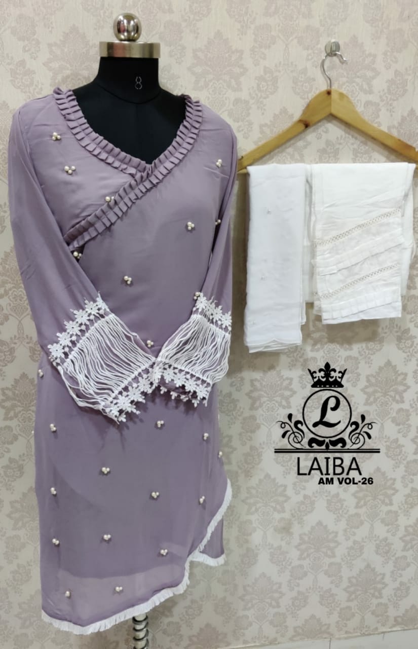 LAIBA LUXURY PRET AM VOL 26 PURPLE WITH EXCLUSIVE PANTS