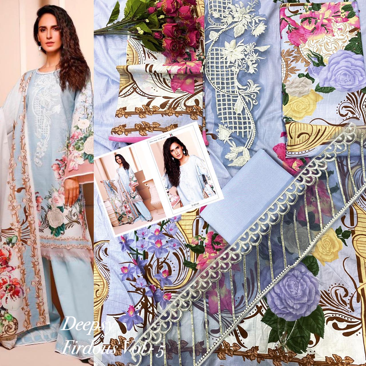 DEEPSY FIRDOUS VOL 5 COTTON SALWAR KAMEEZ