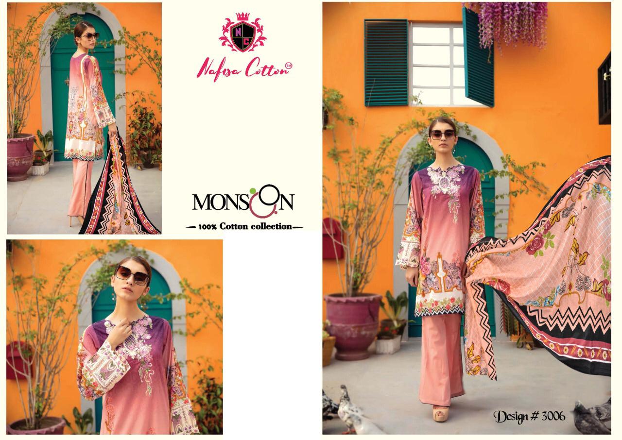 NAFISA COTTON MONSOON VOL 3 3006 KARACHI SUITS