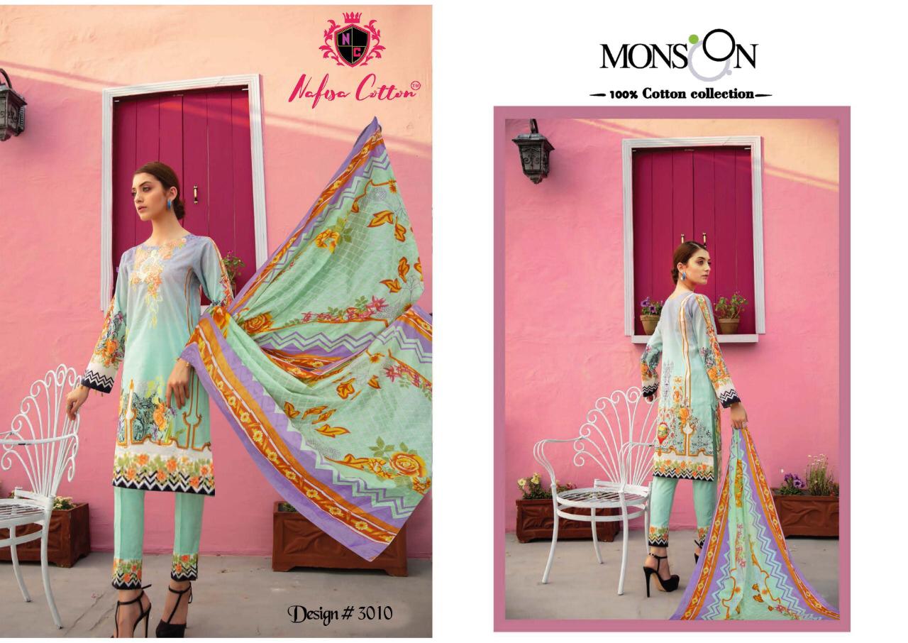 NAFISA COTTON MONSOON VOL 3 3010 KARACHI SUITS