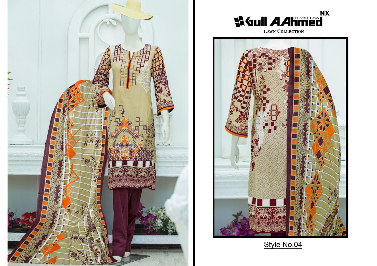 GULL AAHMED LAWN COLLECTION 04 KARACHI SUITS