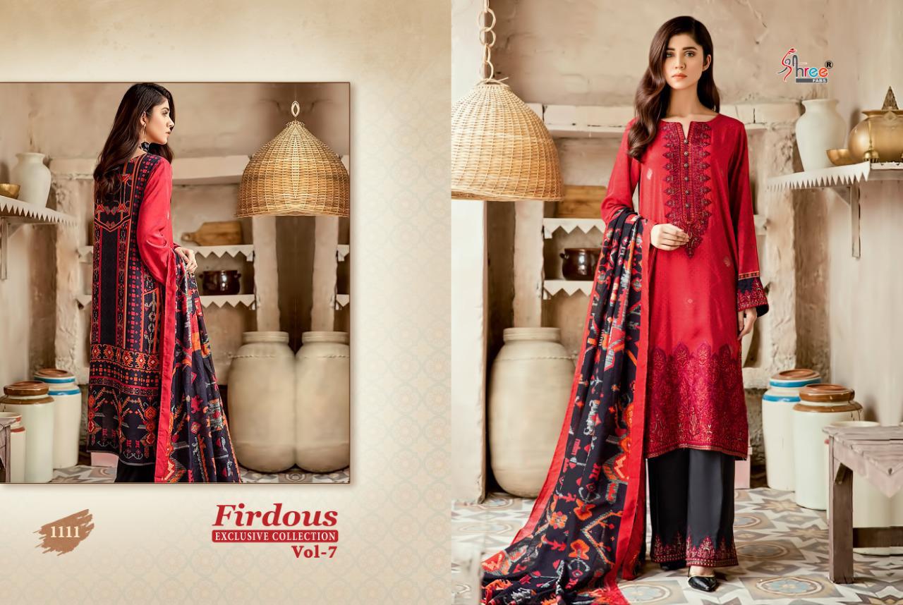 SHREE FABS FIRDOUSE EXCLUSIVE VOL 7 1111 SINGLE PIECE