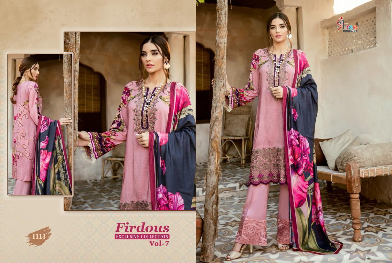 SHREE FABS FIRDOUSE EXCLUSIVE VOL 7 1113 SINGLE PIECE