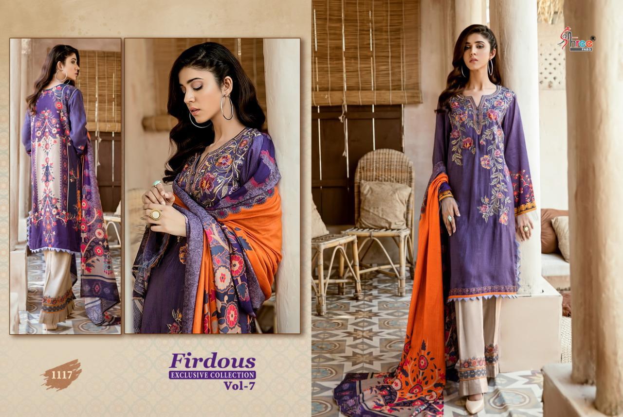 SHREE FABS FIRDOUSE EXCLUSIVE VOL 7 1117 SINGLE PIECE