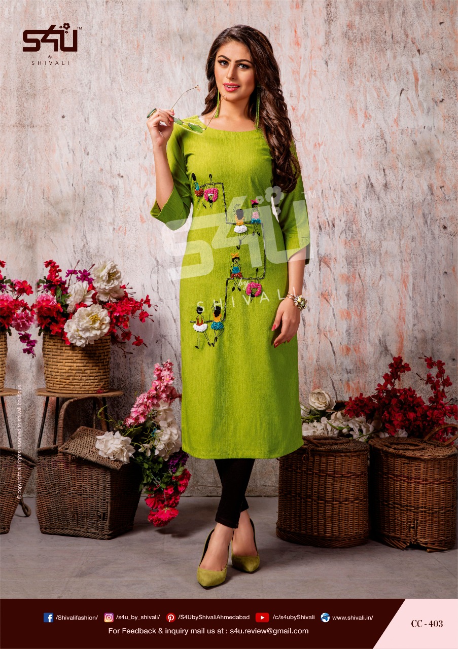 S4U COTTON CANDY VOL 4 CC 403 KURTI WHOLESALER