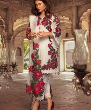 FEPIC SANOBER D NO 1005 WHITE PAKISTANI SUIT