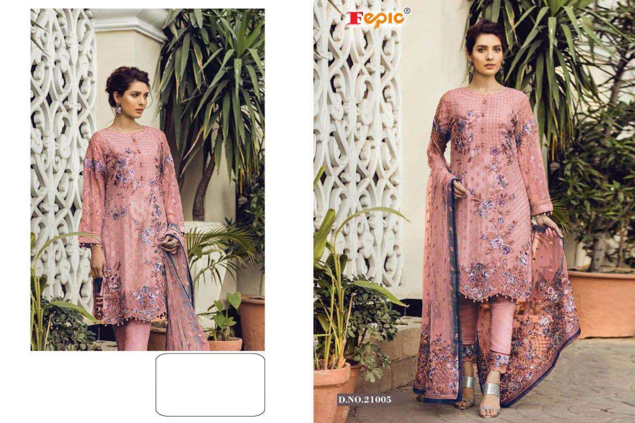 FEPIC 21005 PINK PAKISTANI SUITS WHOLESALER