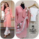 LAIBA AM VOL 32 DESIGNER TUNIC PEACH