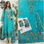 HOOR TEX MARIA B BLUE PAKISTANI SUIT IN SINGLE PIECE