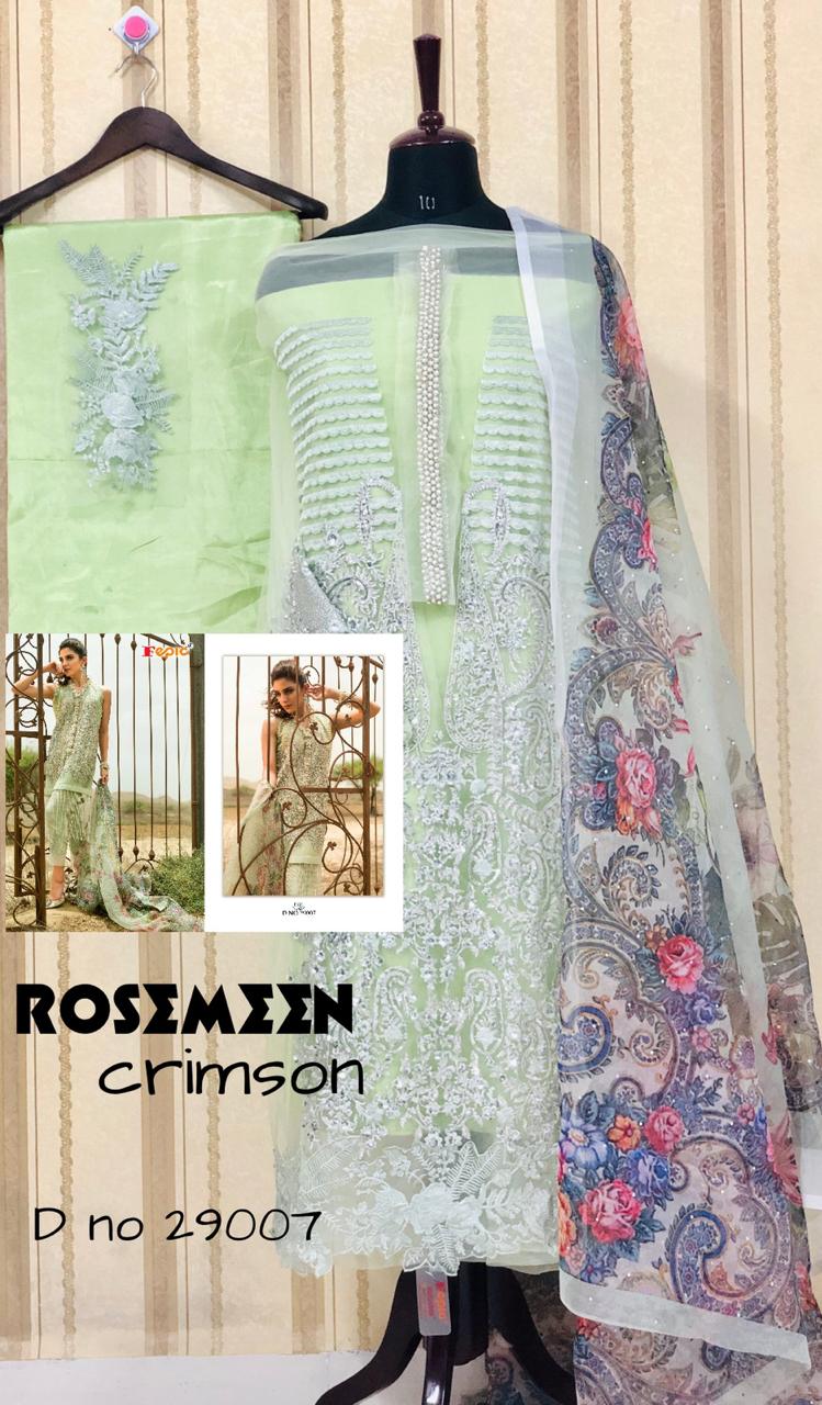 FEPIC ROSEMEEN 29007 NET PAKISTANI SUITS WHOLESALE