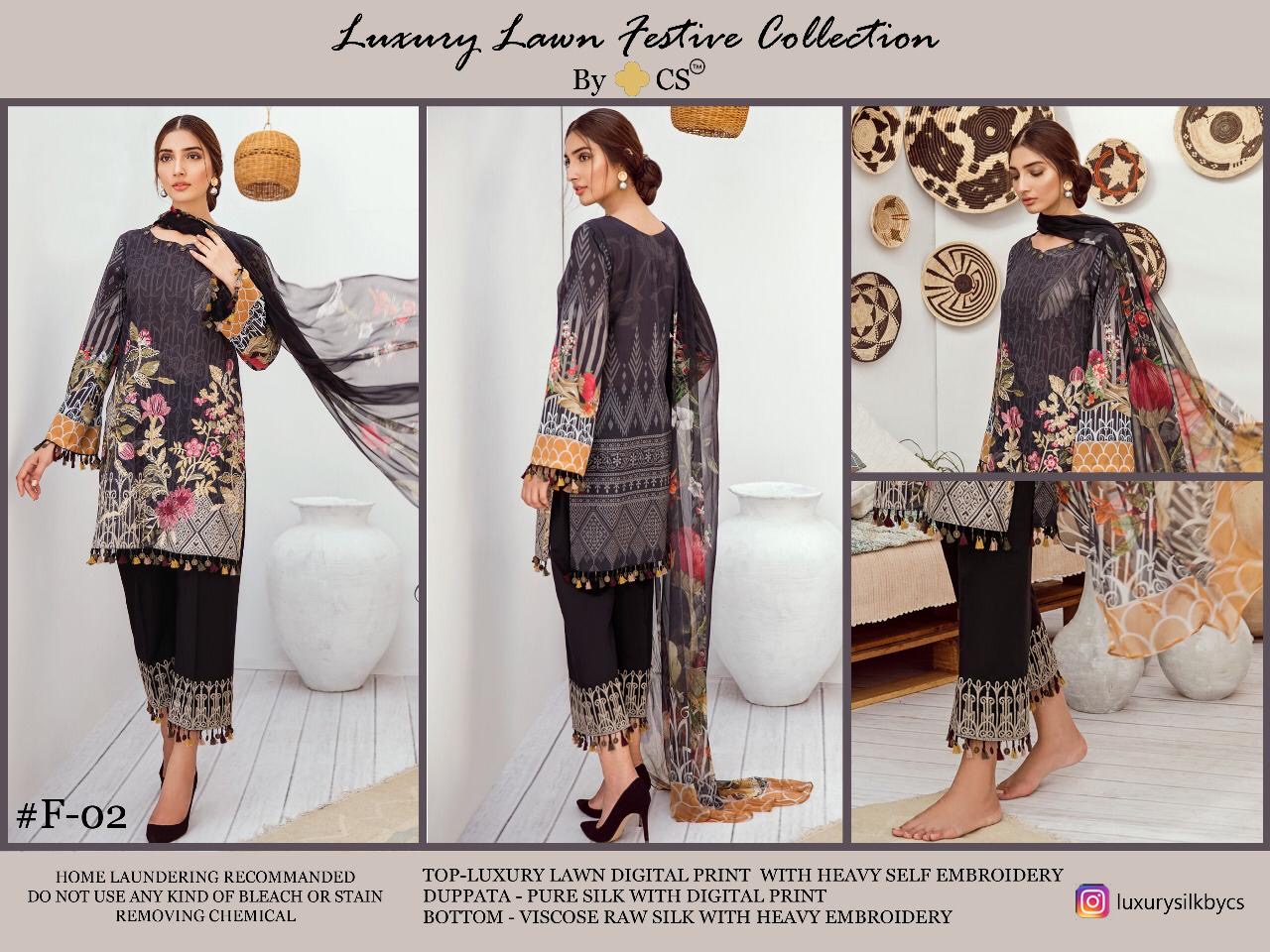 CS LUXURY LAWN FESTIVE COLLECTION F 02