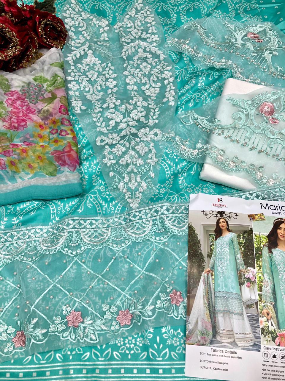 DEEPSY MARIA B LAWN VOL 3 696 COTTON SUIT