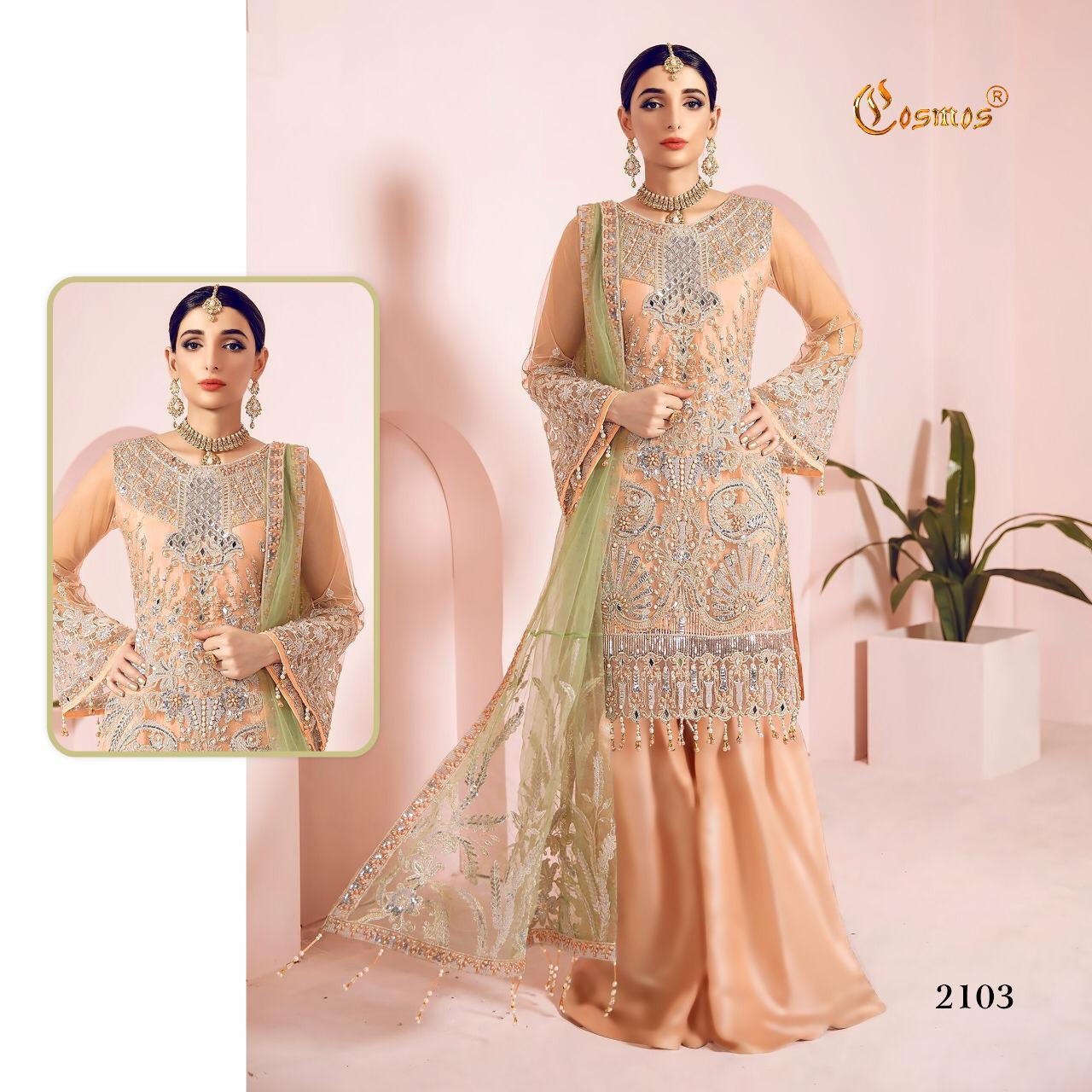 COSMOS BRIDAL WEAR 2103 PAKISTANI SUITS MANUFACTURER