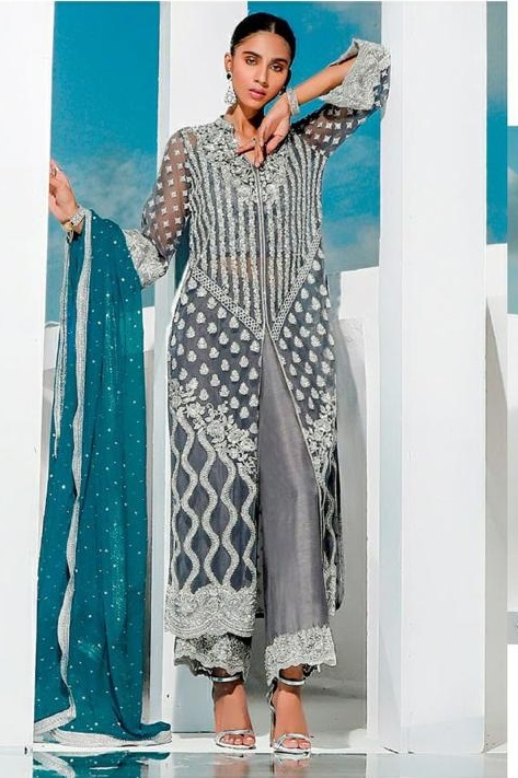 RAMSHA R 212 PAKISTANI SUITS IN SINGLE PIECE