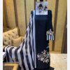 SHREE FABS MARIA B SATEEN 1458 BLACK PIECE WHOLESALE