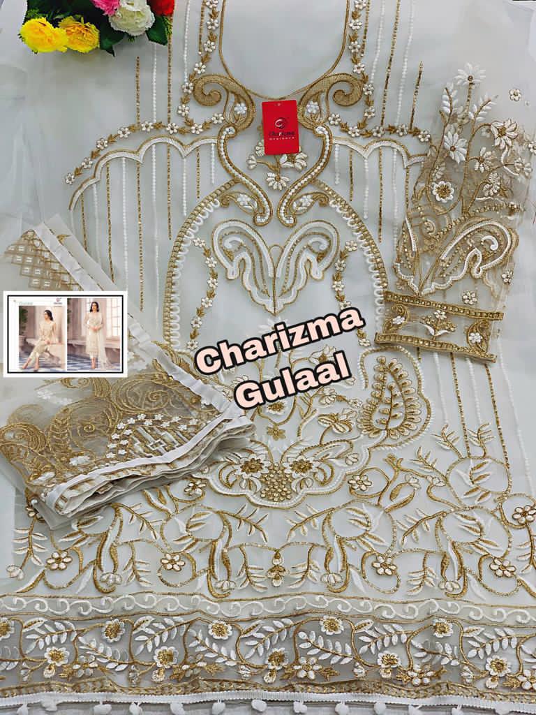 CHARIZMA DESIGNER GULAAL PAKISTANI SUITS IN SINGLES