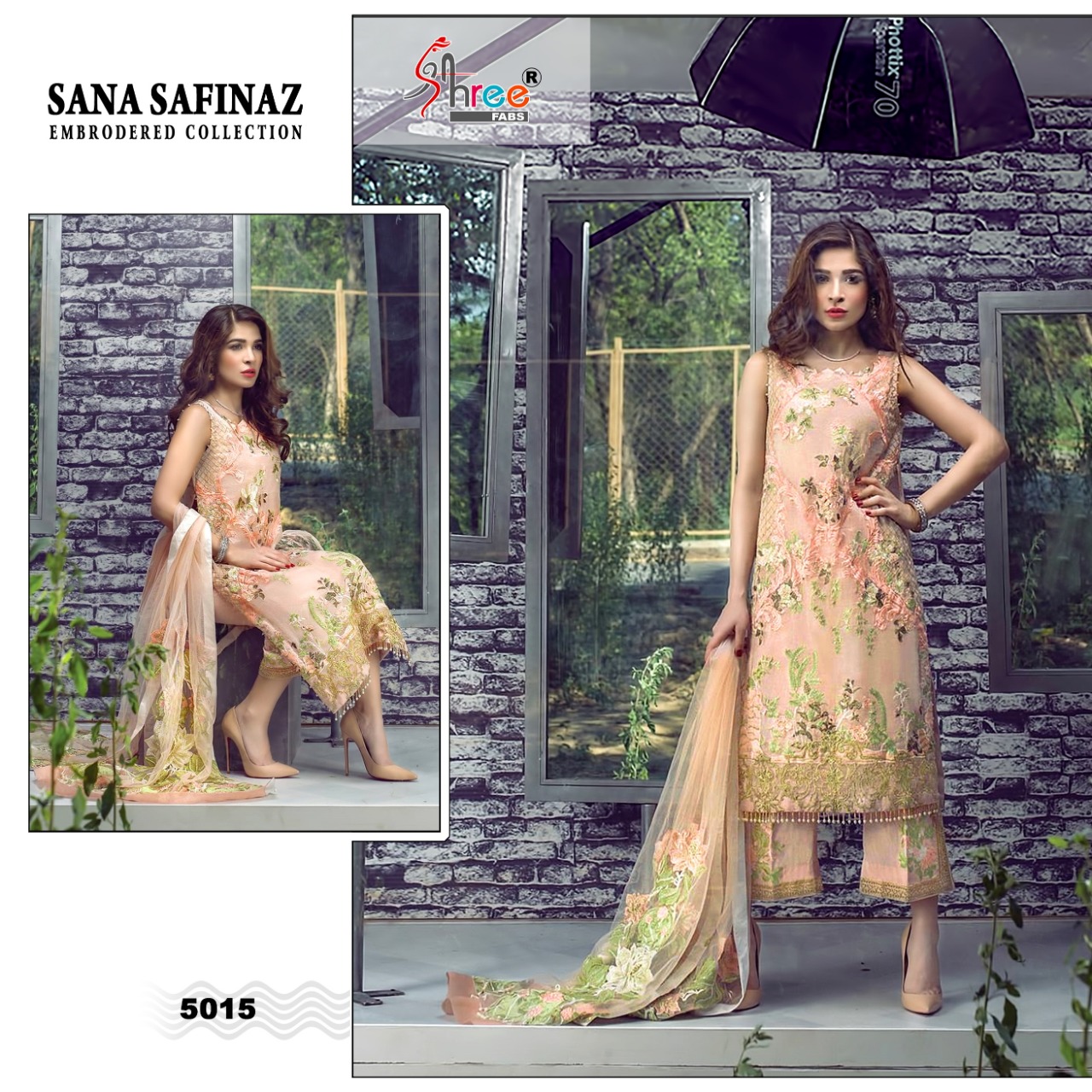 SHREE FABS SANA SAFINAZ 5015 PAKISTANI SUITS FREE SHIPPING