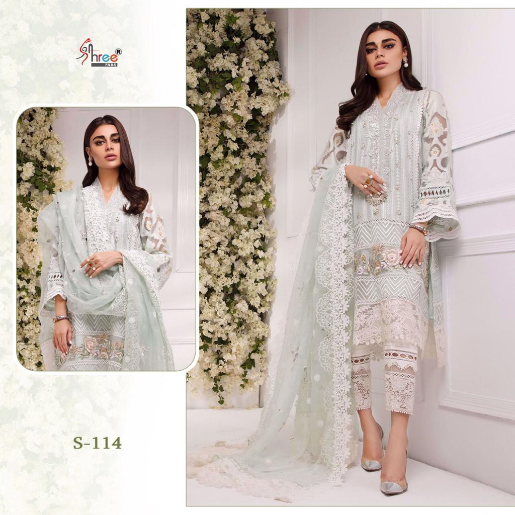 SHREE FABS S 114 PAKISTANI SUITS FREE SHIPPING