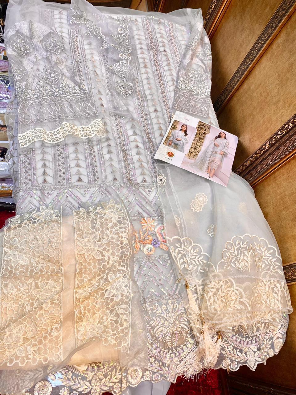 SHREE FABS S 114 PAKISTANI SUITS FREE SHIPPING