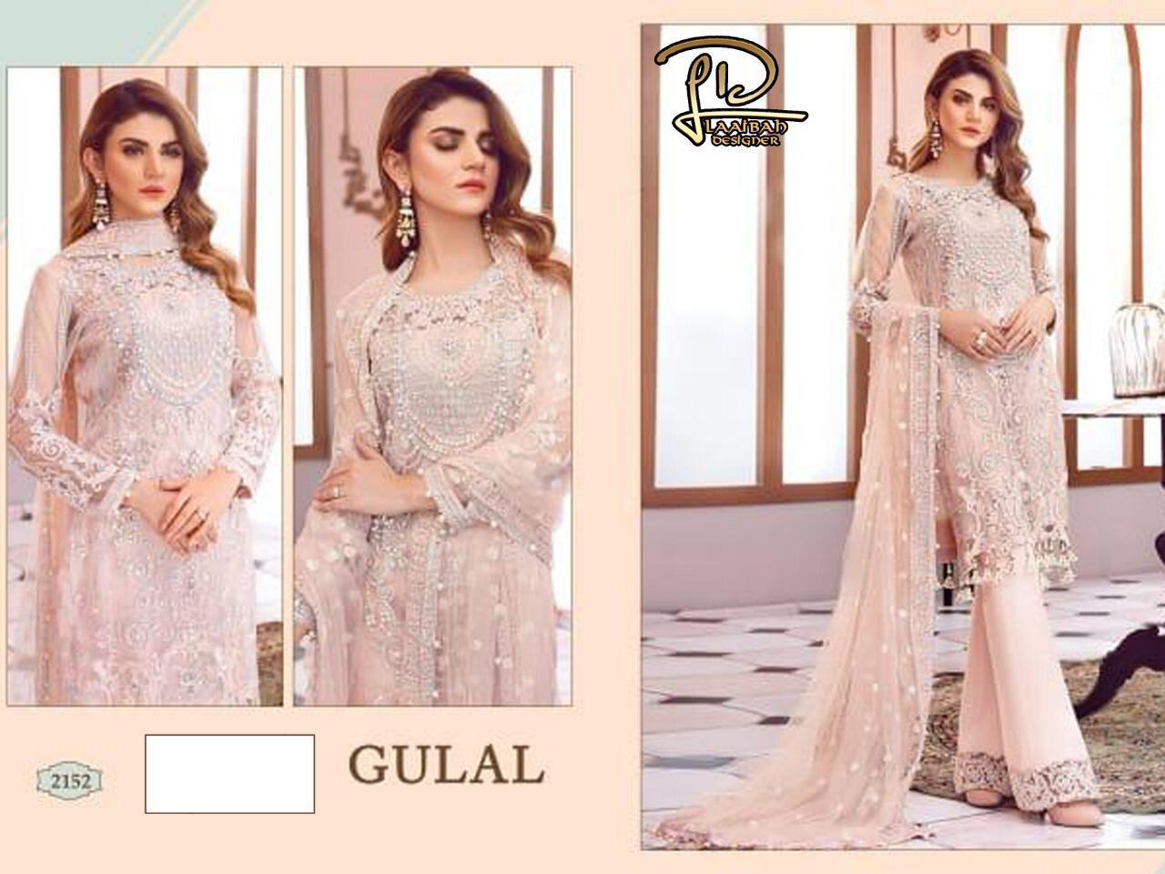 LAAIBAH DESIGNER GULAL 2152 PAKISTANI SUITS WHOLESALE