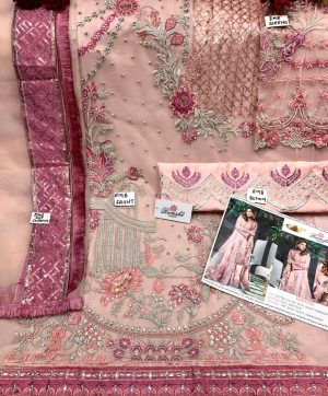 RAMSHA 242 A PINK PAKISTANI SUITS SUPPLIER SURAT