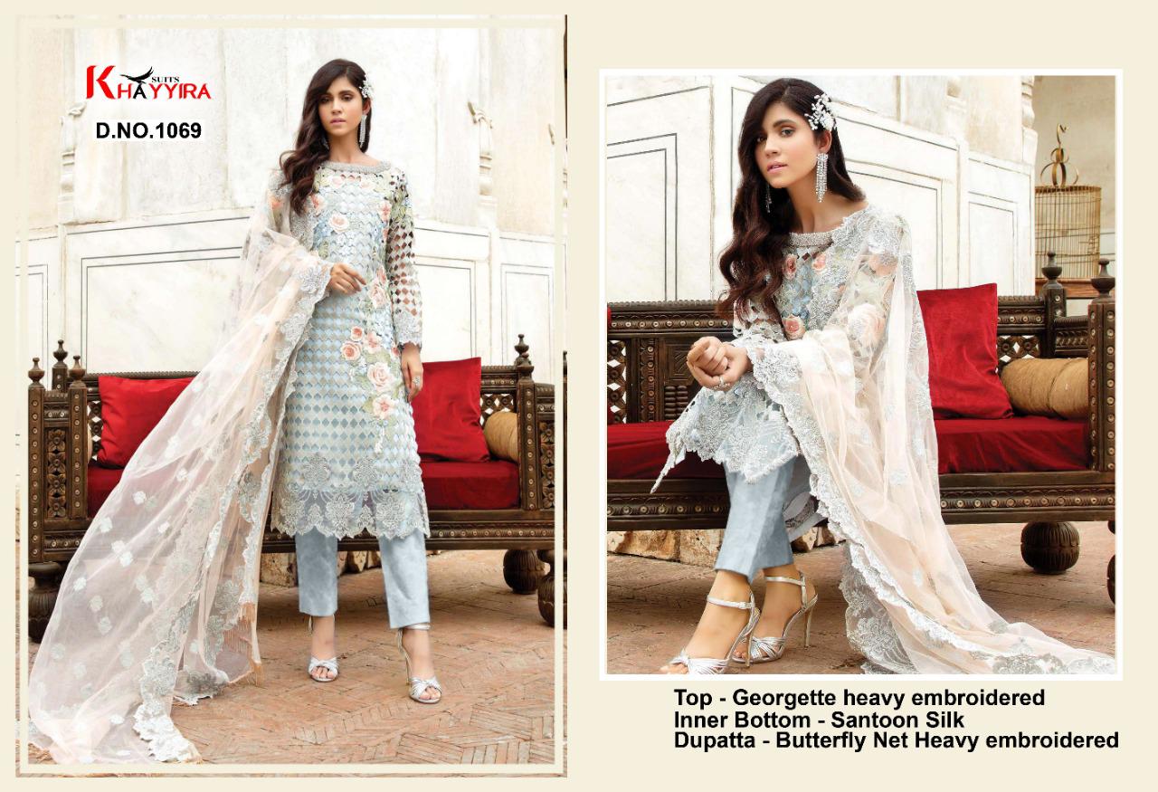 KHAYYIRA 1069 PAKISTANI SUITS WITH FREE SHIPPING