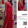 SANIYA TRENDZ 42003 RED PAKISTANI SUIT