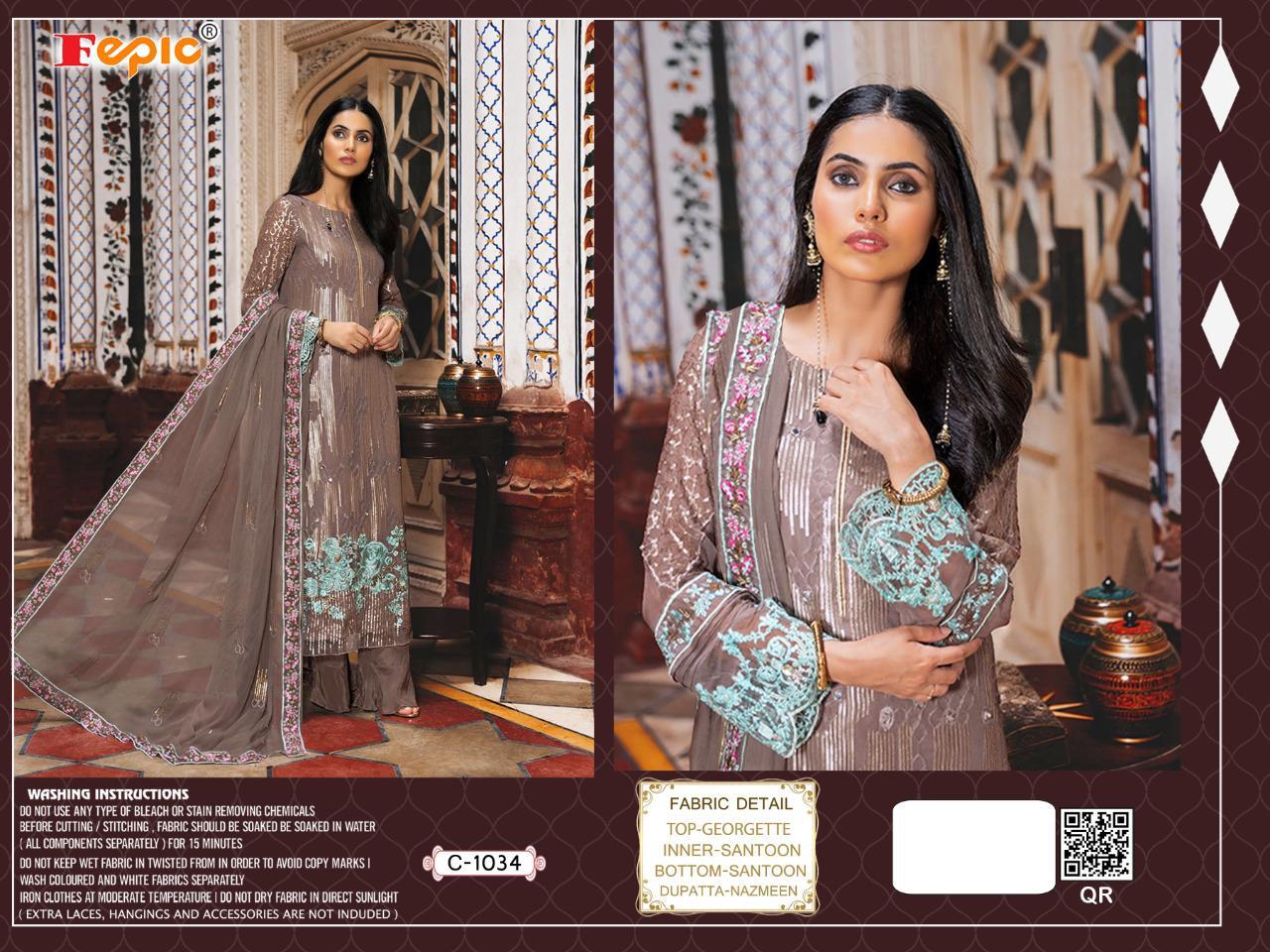 FEPIC C 1034 COLORS PAKISTANI SUITS WHOLESALE