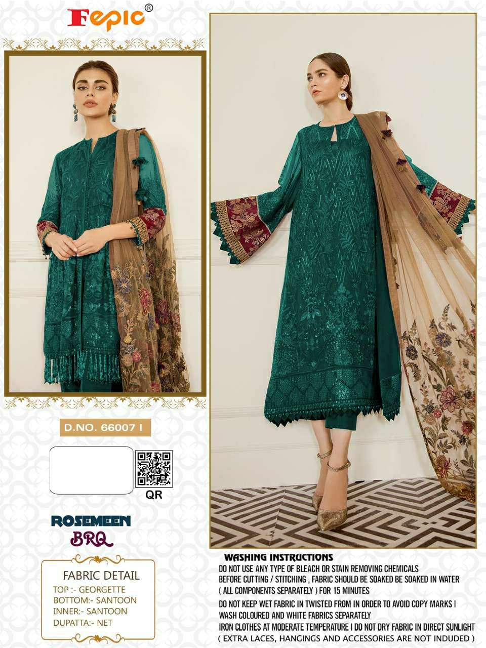 FEPIC 66007 I PAKISTANI SUITS WITH FREE SHIPPING