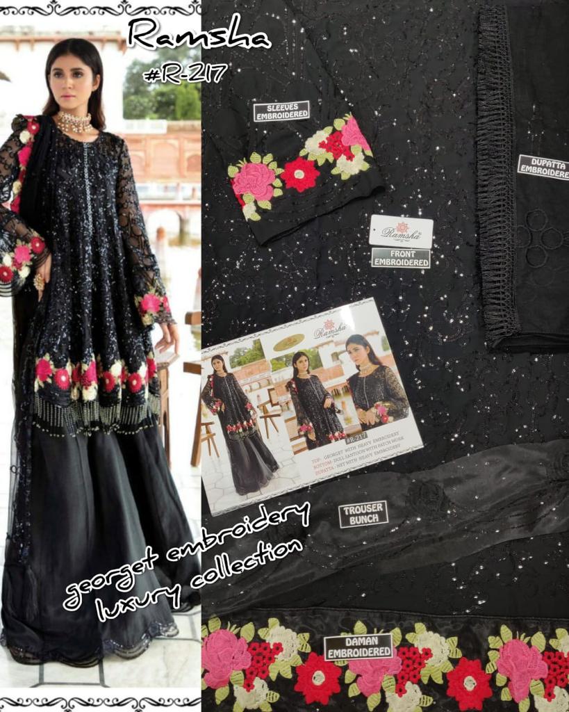 RAMSHA 217 PAKISTANI SUITS WHOLESALER IN SURAT