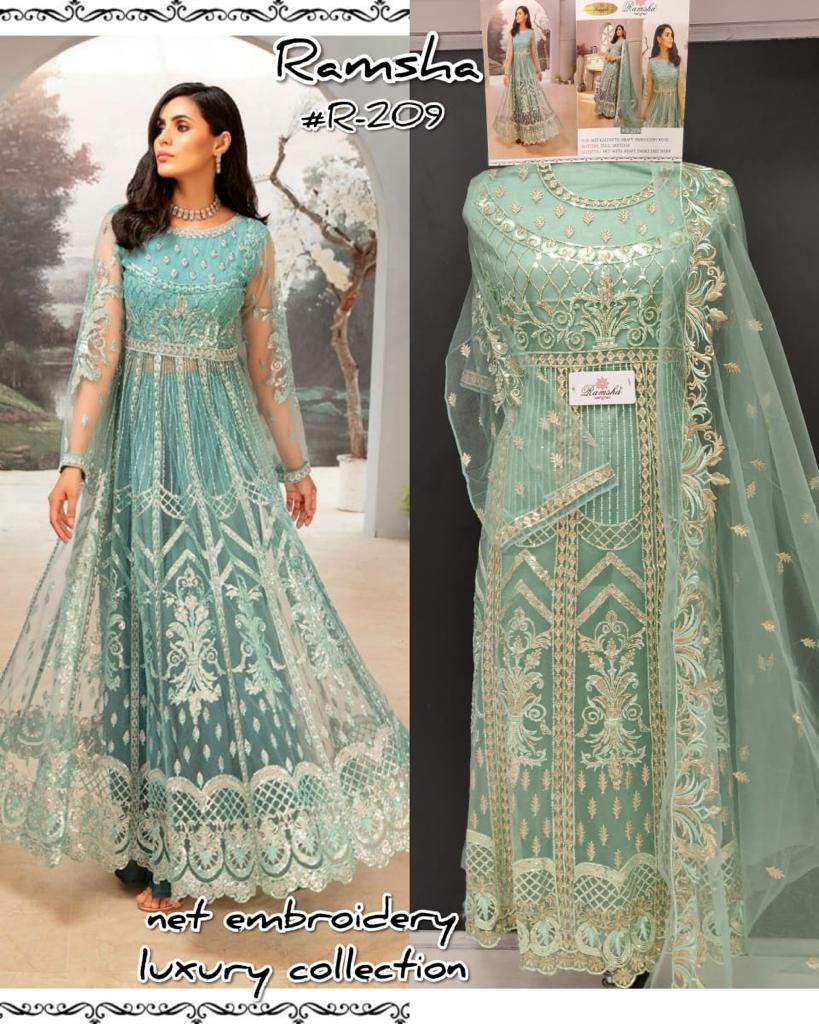 RAMSHA 209 PAKISTANI SUITS WHOLESALER IN SINGLES