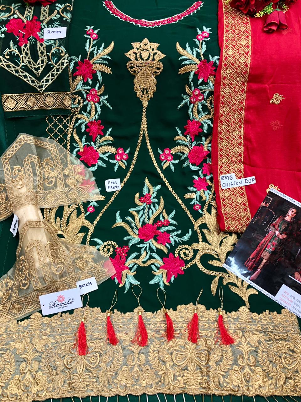 RAMSHA 189 PAKISTANI SUITS MANUFACTURING PRICE