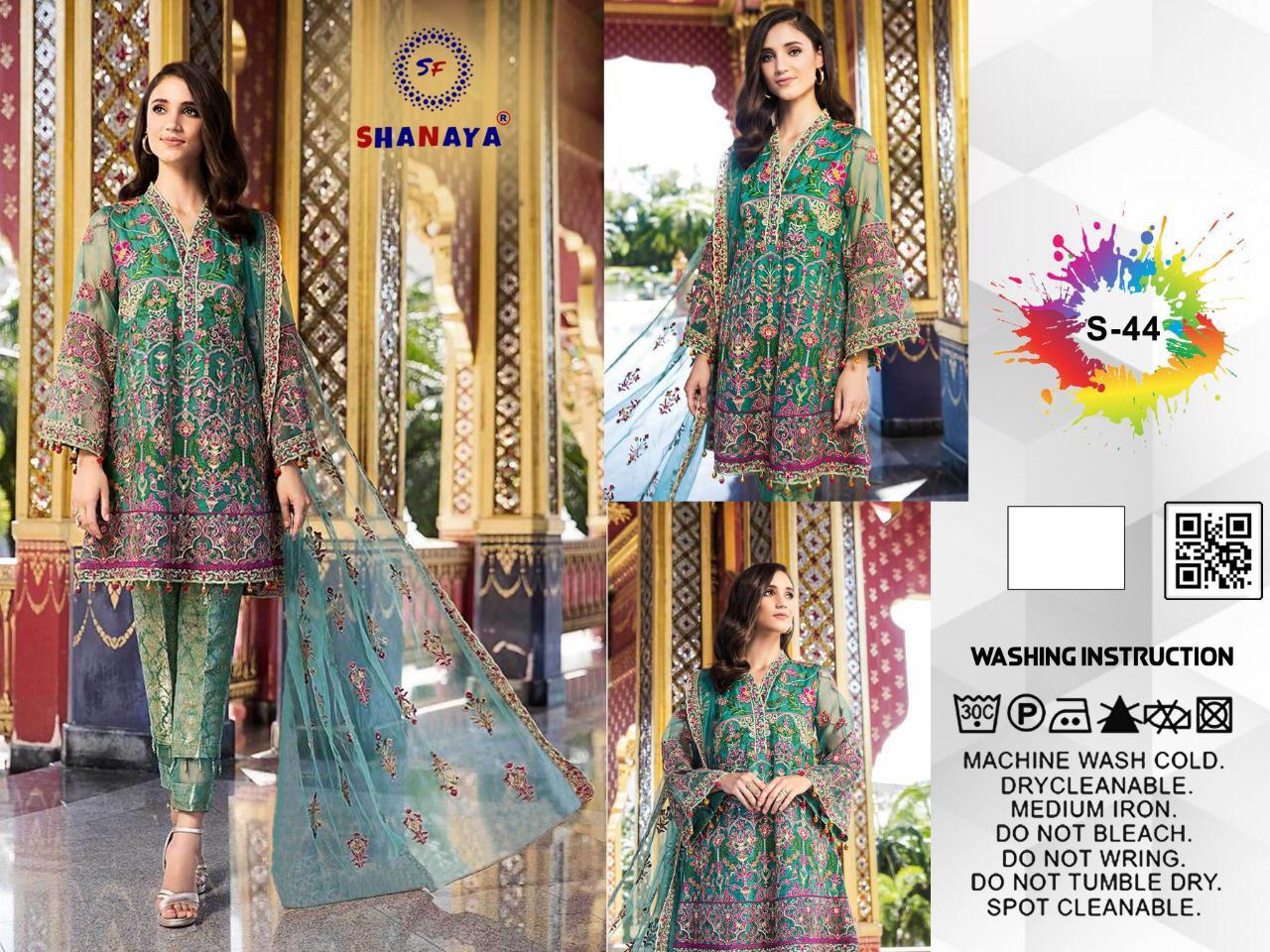 SHANAYA S 44 WHOLESALER OF PAKISTANI SUITS SINGLES