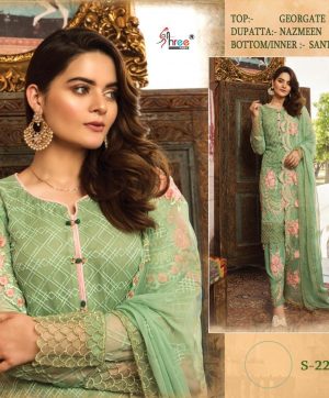 SHREE FABS S 222 GEORGETTE SUITS WHOLESALE