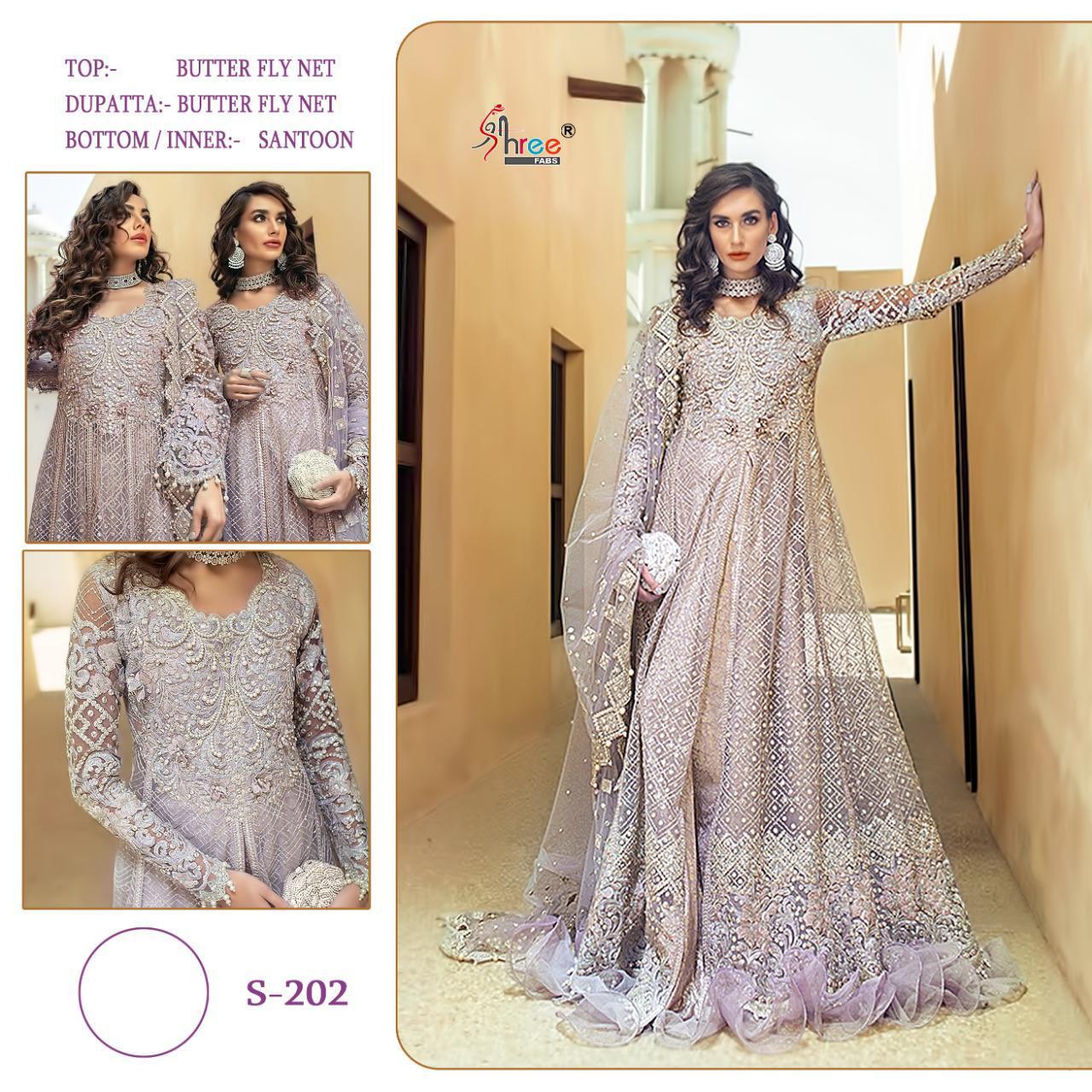 SHREE FABS S 202 WHOLESALE PAKISTANI SUITS ONLINE