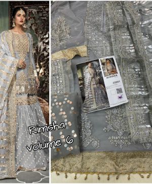 M 3 22001 GREY RIMSHA VOL 6 WHOLESALE PAKISTANI SUITS