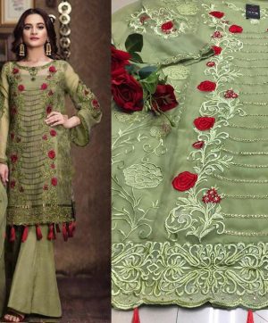 HOOR TEX 18020 PARROT GREEN WHOLESALE SALWAR KAMEEZ